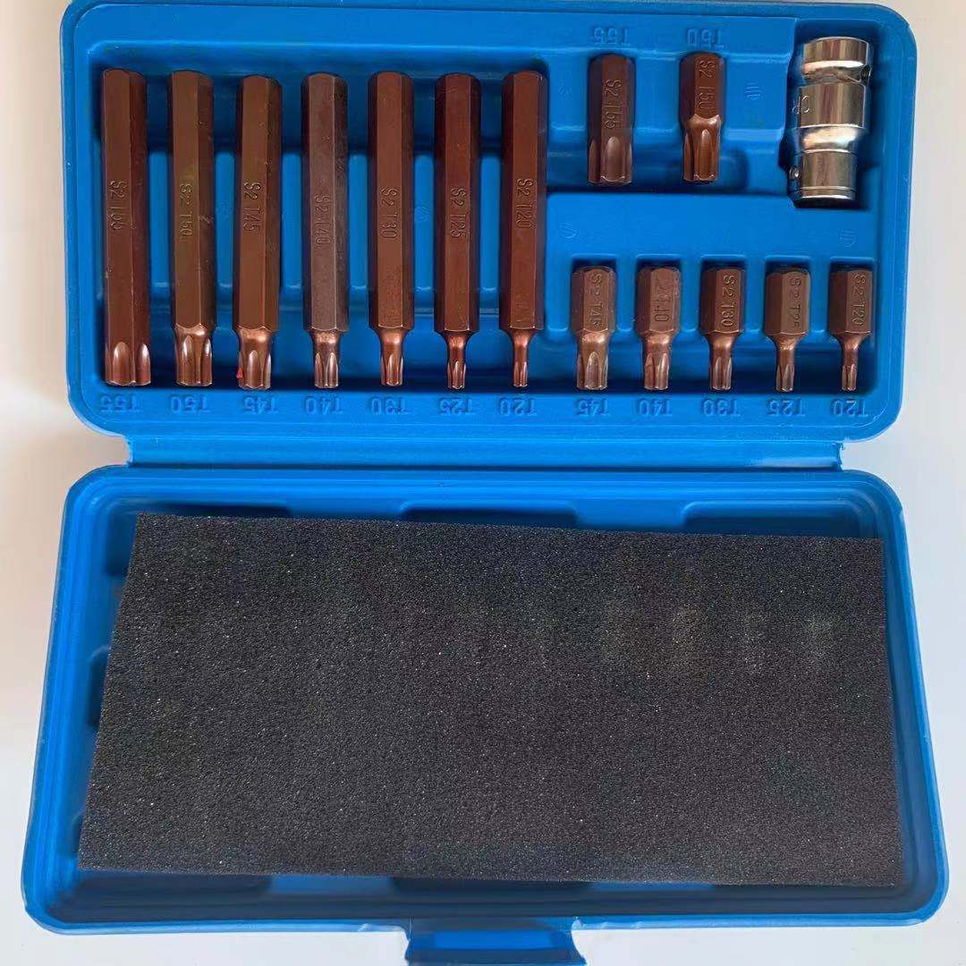 15件批头组套螺丝批组套旋具套筒电动内六角1/2T卡环15件套