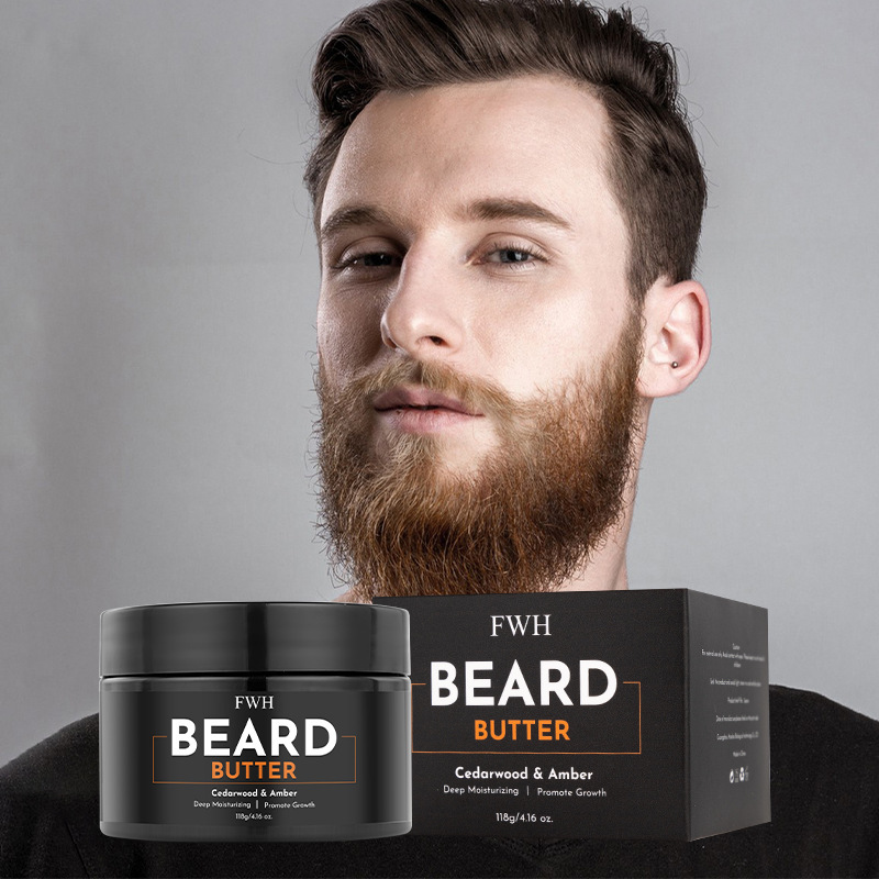 Cross-Border Beard Butter with Sandalwood, Gentle Moisturizing and Nourishing Beard Care, Strengthening and Nourishing, Direct from the Source Factory for Foreign Trade