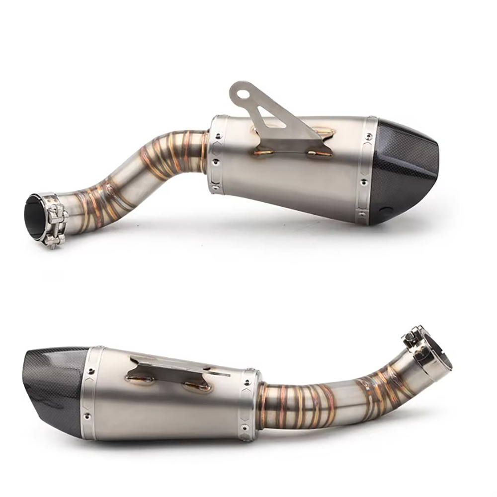 Motorcycle modified exhaust pipe front and rear section connected to the original car rear section carbon fiber exhaust suitable for Kawasaki Z900