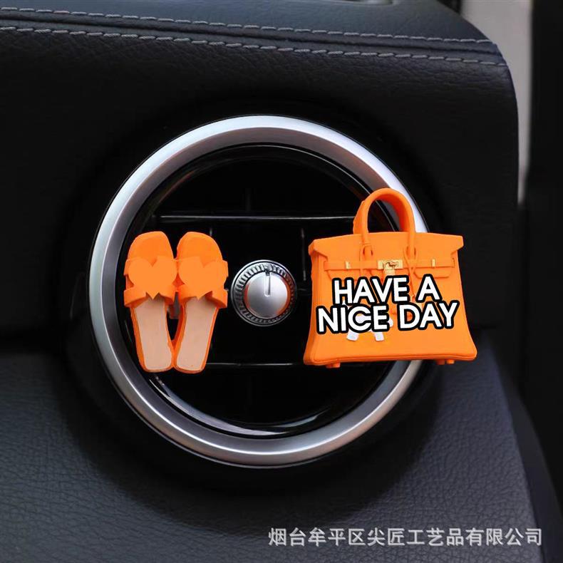 Popular car air freshener, realistic replica of trendy bags and shoes, car air vent decoration, diffuser stone, simple and high-end