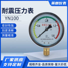 耐震压力表YN100水压油压液压抗震0-0.6/1.6/2.5MPa径向安装