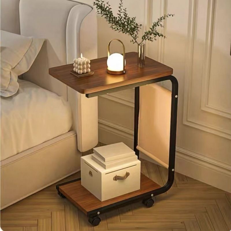 Side Table, Small Coffee Table, Movable Living Room Sofa, Side Table, Corner Table, Pulley, Mini Tea Table, Simple Bedroom Bedside Table