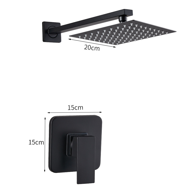 7105B negro con 10 pulgadas 304 spray superior