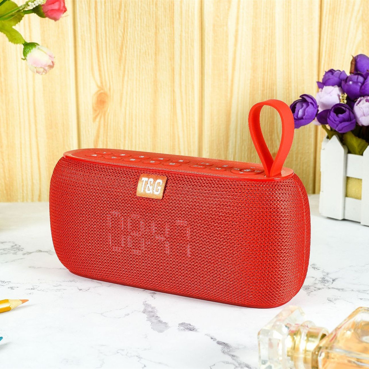 TG177 tela altavoz bluetooth subwoofer impermeable al aire libre doble diafragma de alta calidad de sonido portátil tarjeta de conexión de voz