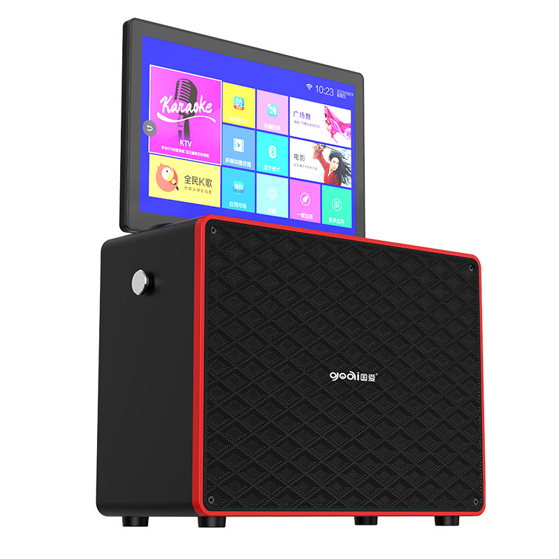Guoai Square Dance Audio Altavoz Bluetooth para exteriores Canción K para el hogar con pantalla KTV para el hogar