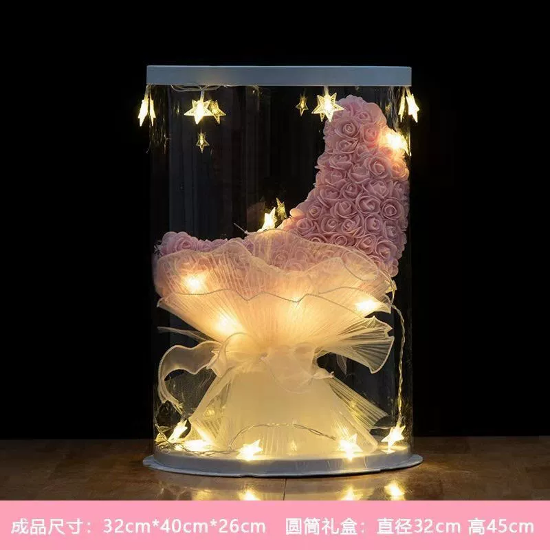 Луна украшает букет роз Звезды струнные фонари