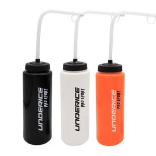 Cross-border environmental protection PE squeeze kettle ice hockey sports kettle with long straw outdoor riding kettle leak-proof