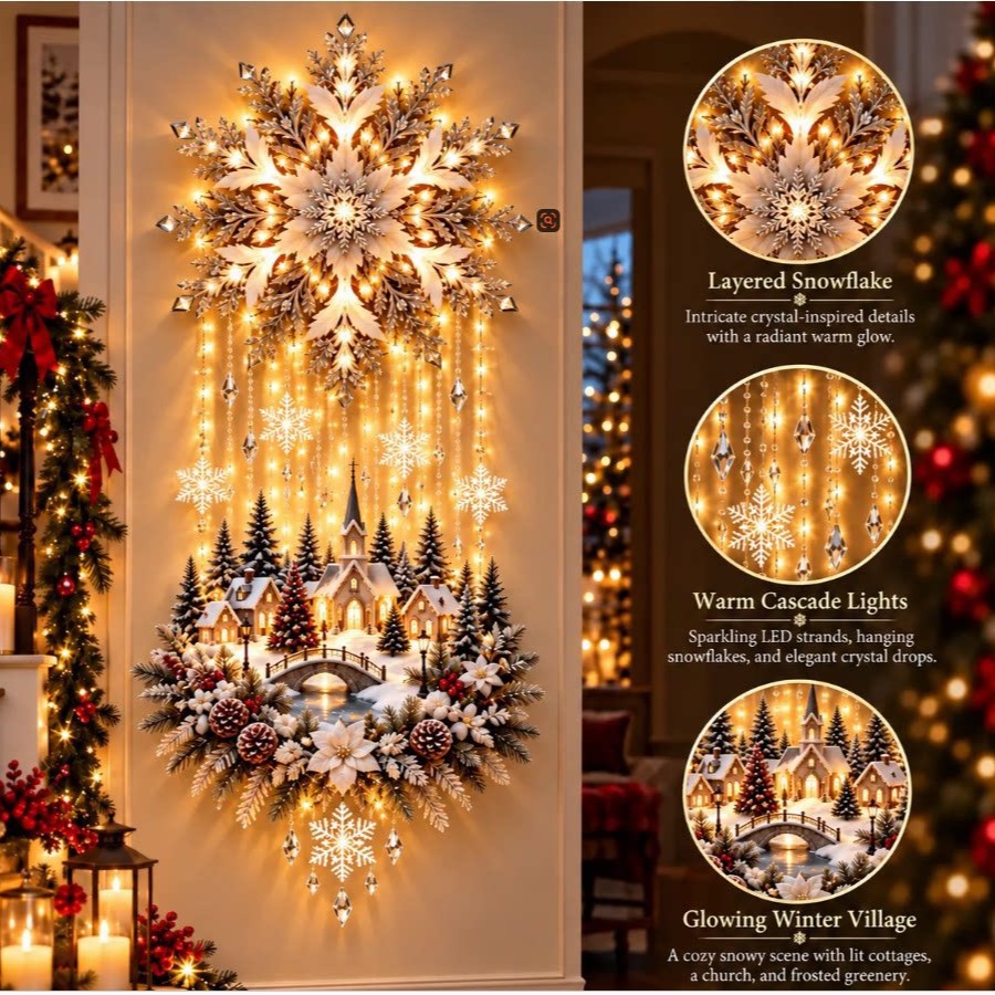 Decoración de Pared Luminosa del Nacimiento de Acrílico para Navidad
