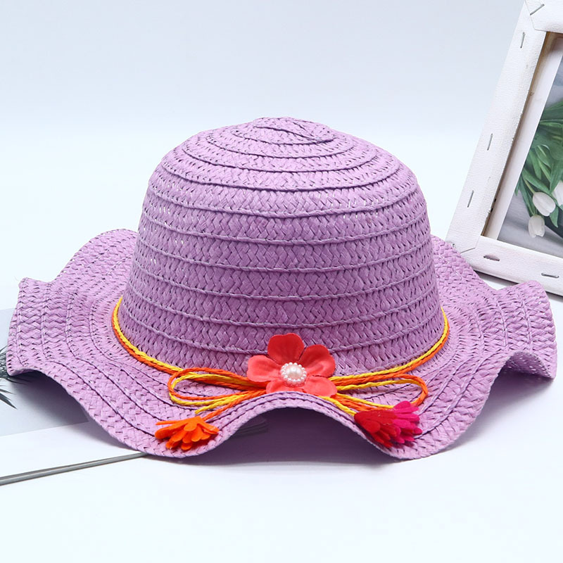 투톤 로프 진주 꽃 보라색