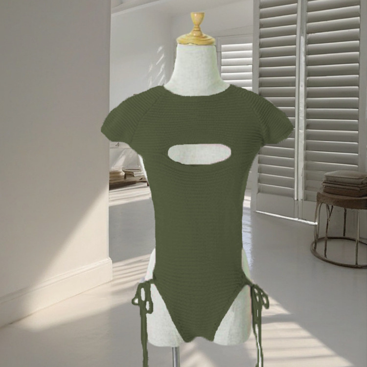 Sexy de las mujeres sin espalda sexy Lencería pasión traje hueco encaje-arriba libre mono sexy suéter de punto para las mujeres