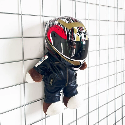 Motosiklet dəbilqələri: Agv Motorcycle Gift Racing - height-28cm-green-black-bear-shoei-lucky-cat-upgraded-tail-wing