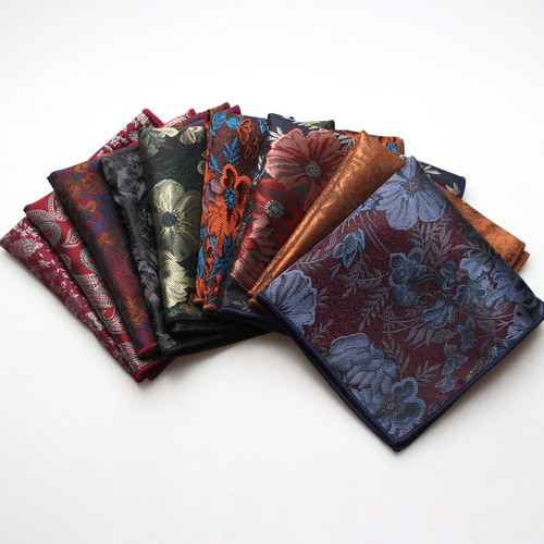 Polyester suit pocket square, suit dress accessories chest scarf, small square scarf, wedding host banquet business wholesale