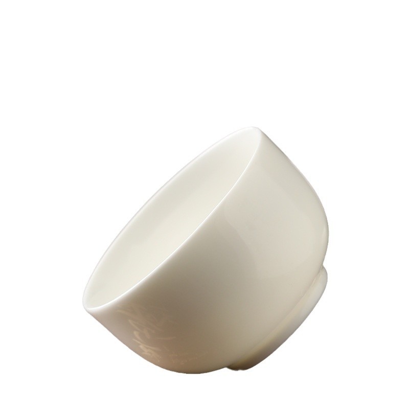 Dehua de alta gama cabina de jade porcelana blanca taza maestro taza de té kung fu taza de cerámica taza de sabor taza de olor taza de fragancia
