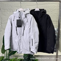 石家蒙塔纳同款男女中长款户外旅行羽绒服滑雪服帽子可拆卸防水
