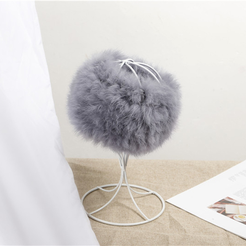 회색 토끼 헤어 밴드