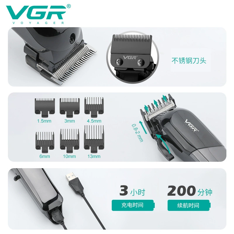 Black electric hair clipper for home use, trimmer, (Cross-border trading)