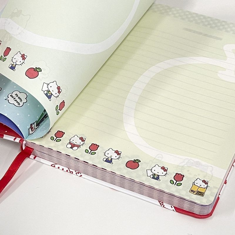 hellokitty笔记本学生可爱彩页硬壳记事本少女心超萌凯蒂猫日记本|undefined