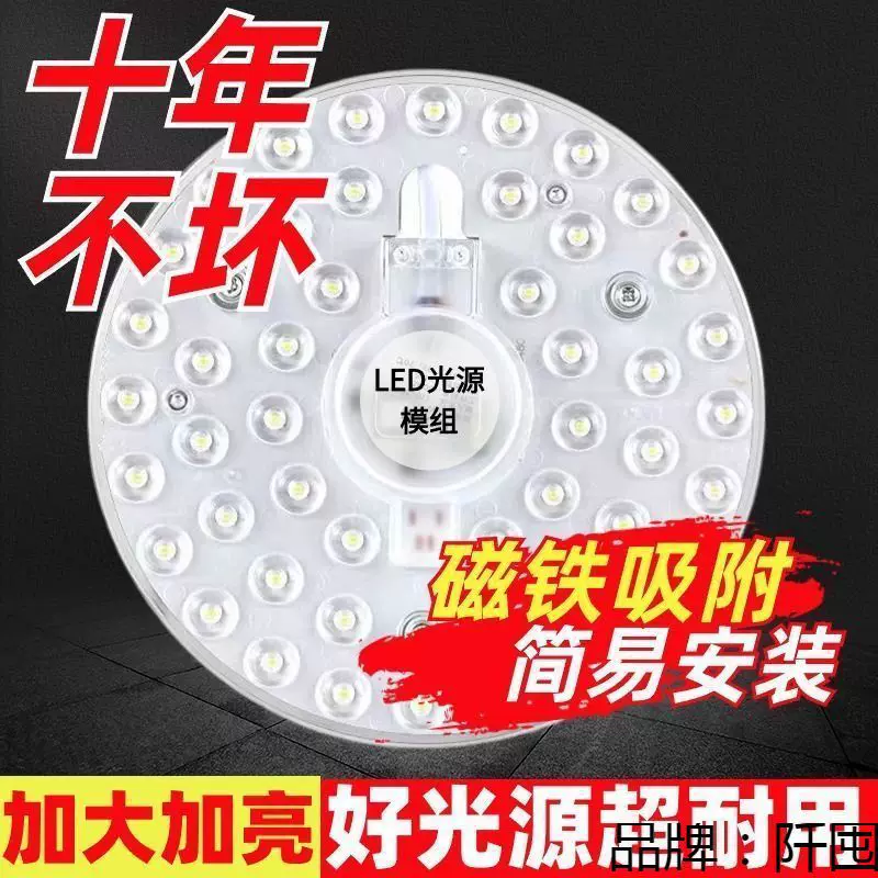 Plafonnier, panneau lumineux réglable, source lumineuse LED magnétique, lampe écoénergétique