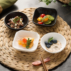 陶磁器のつけ物の皿の流砂の紋様の皿のレストランの鍋のバーベキューは味噌の皿の寿司のギョーザの醤油の皿の家庭用の酢の皿につけます。