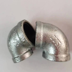 Galvanized steel pipe fittings elbow water heating gas pipe elbow 45 degree taper 90 degree inner thread elbow