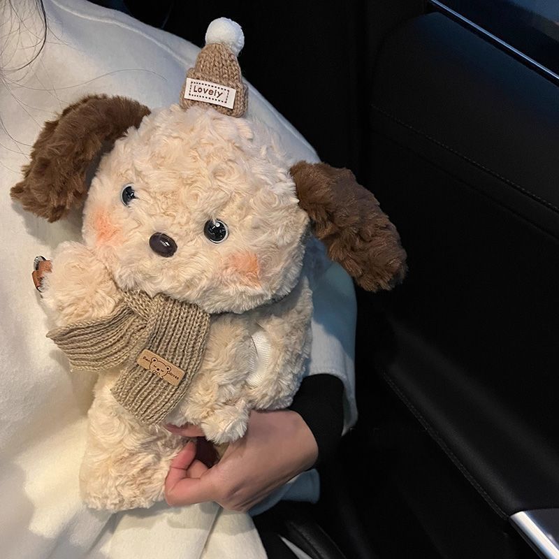 Car Tissue Box, Cute Doll Tissue Box, Car Tissue Hanging Bag, High-End Hanging Tissue Box for Girls in the Car