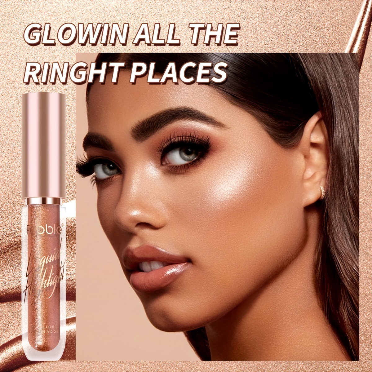 USHAS cross-border spot FS293A líquido de alto brillo reparación lagrimal gusano de seda acostado para iluminar el color líquido de reparación natural tridimensional