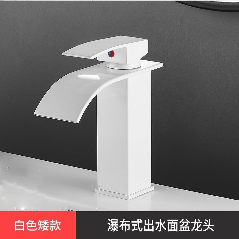 Fábrica directa de cobre baño cascada grifo lavabo grifo europeo boca ancha grifo caliente y frío