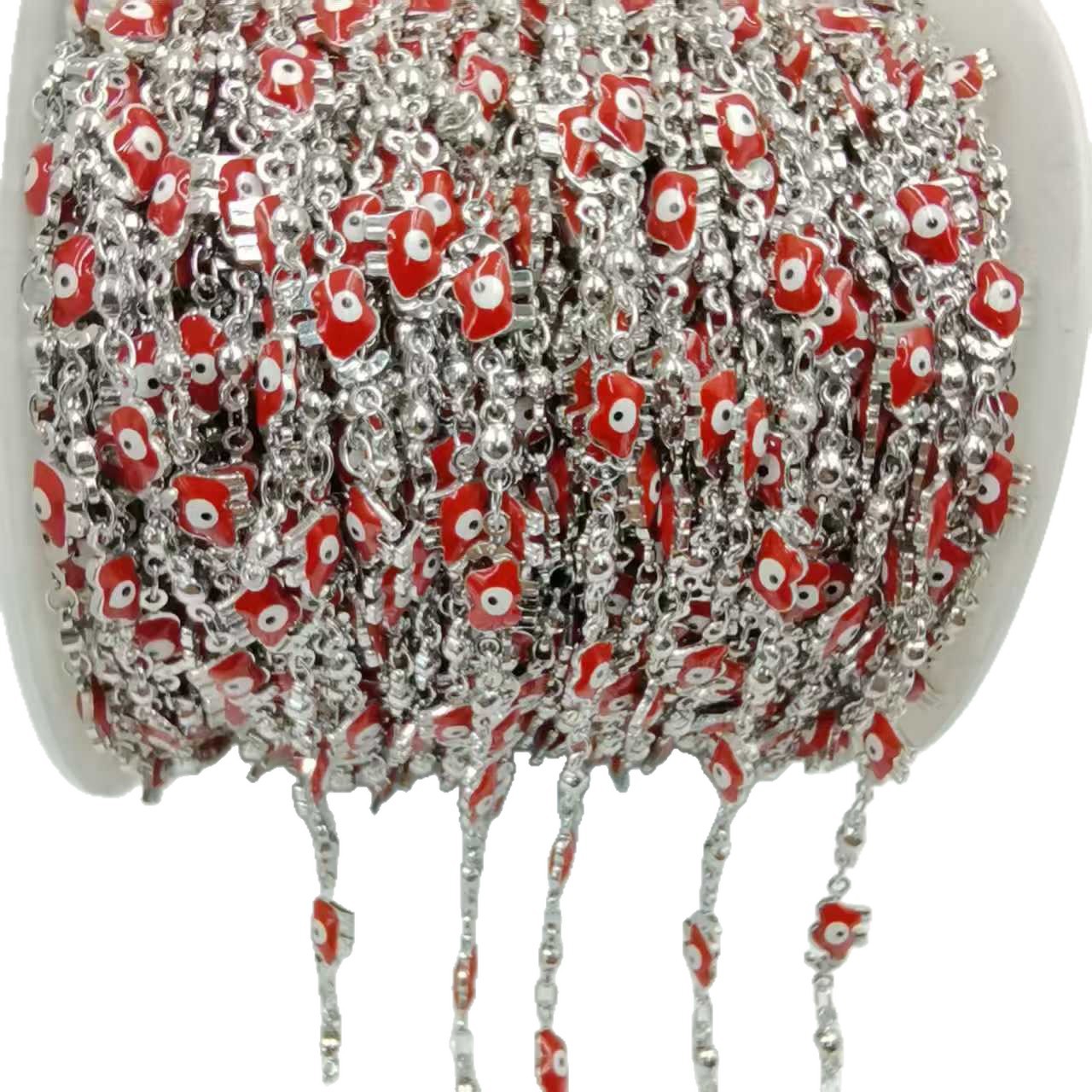 El ojo del mal Hassam mano DIY cadena goteo de aceite ojo del mal brazalete collar joyas accesorios al por mayor image 6