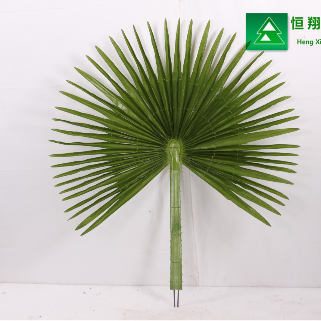 Simulación de hojas de árbol de coco Simulación al aire libre Plantas verdes de plástico reforzado con fibra de vidrio Accesorios para plantas de árbol grande Simulación de hojas grandes