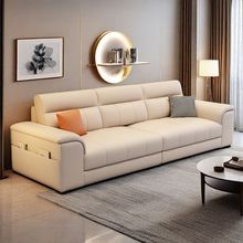 简约猫抓皮沙发客厅小户型沙发简约直排沙发出租屋免洗科技布沙发