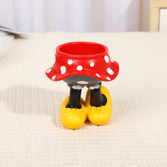 Mickey skirt succulent flower pot high-grade niche art living room desktop decoration succulent potted resin flower pot