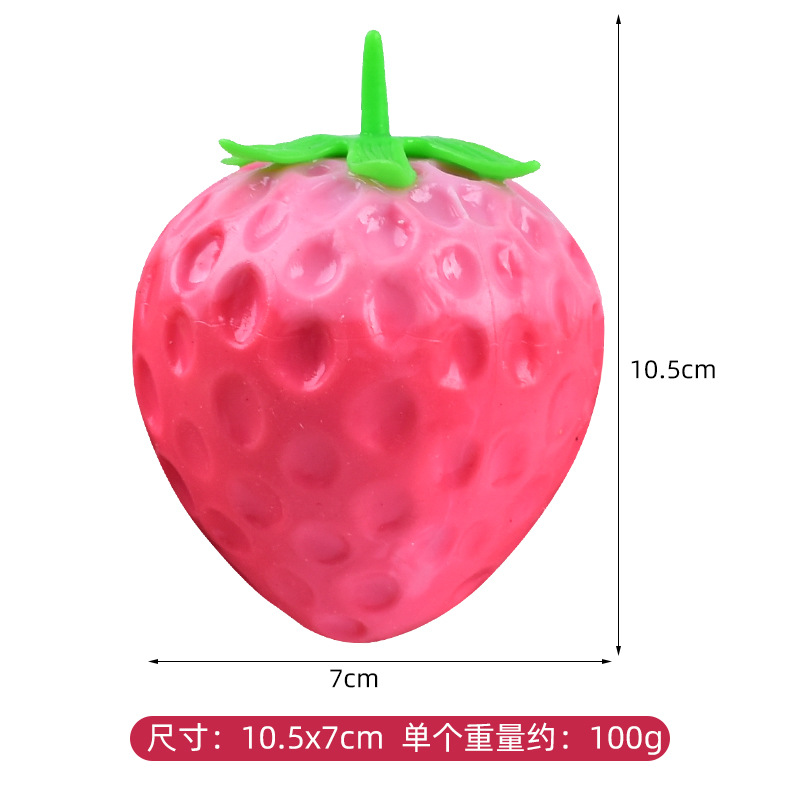 Bolsa de red descomprimida gran fresa cremosa pellizco juguete de pellizco de niños pellizco de mano pellizco de reducción de presión pellizco de ventilación pellizco artefacto mágico