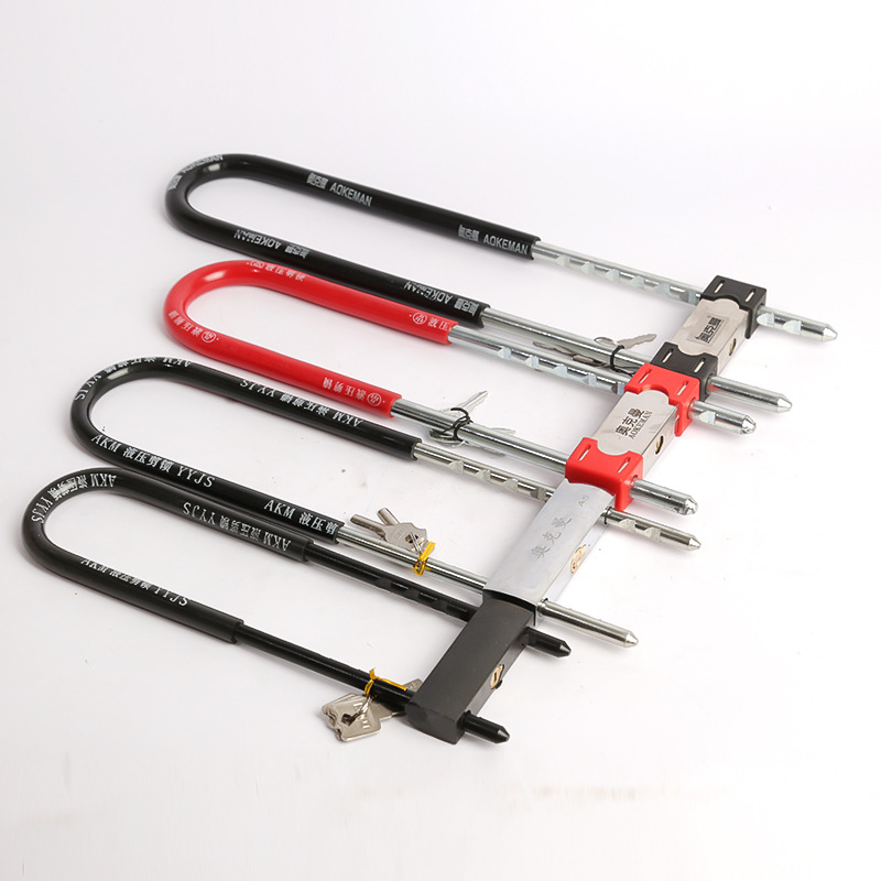 Factory supply glass door handles, locks, handles, anti-theft locks, shop doors, thick anti-theft U-shaped motorcycle locks