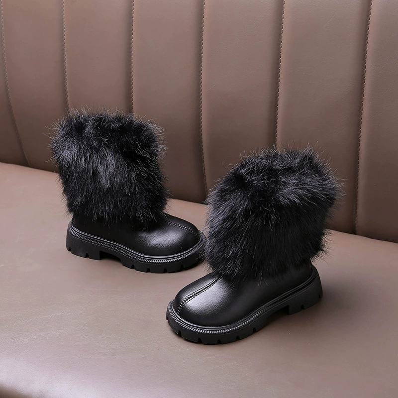 Demi-season fashionable boots, western style, mid-length, soft sole