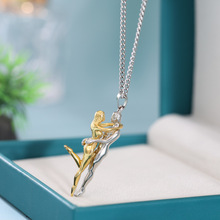 跨境热销情侣拥抱项链浪漫男女拥抱情感表达锁骨吊坠项链饰品批发