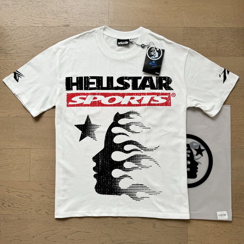 Hellstar Sports T-shirt Face Graphic White
