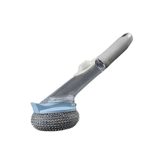 Long handle liquid pot brush kitchen stove decontamination dishwashing artifact cleaning sink stove steel wire ball brush special brush