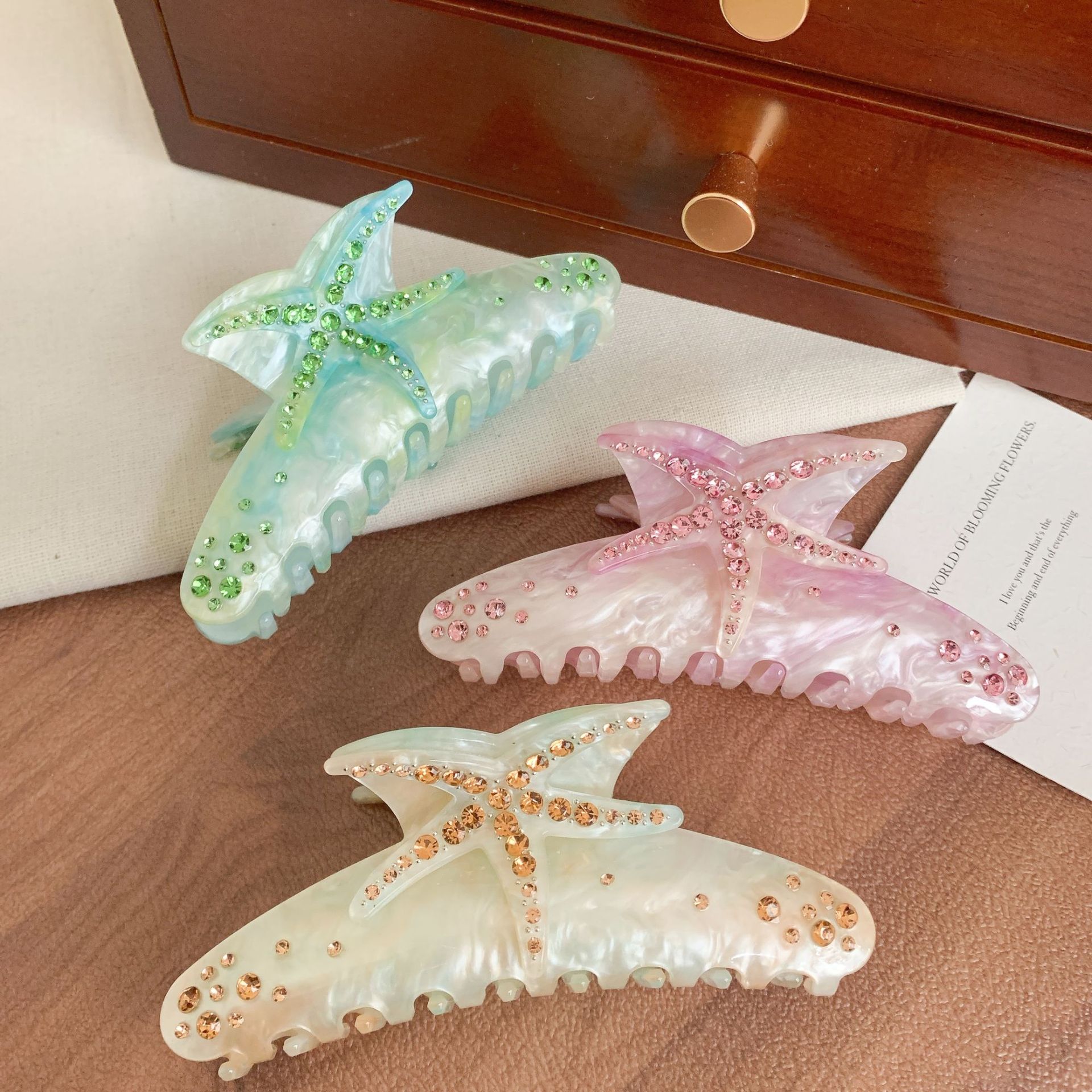 Elegant Simple Style Starfish Acetic Acid Sheets Hair Claws 1 Piece display picture 4