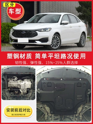 15-21 Ford Escort Engine Lower Guard Special Fender Chassis Guard Armor Original 202 Wholesale (Underbody protection plate/engine baffle) - default-item-exclusively-for-15-21-models-of-escort-plastic-steel-non-metal