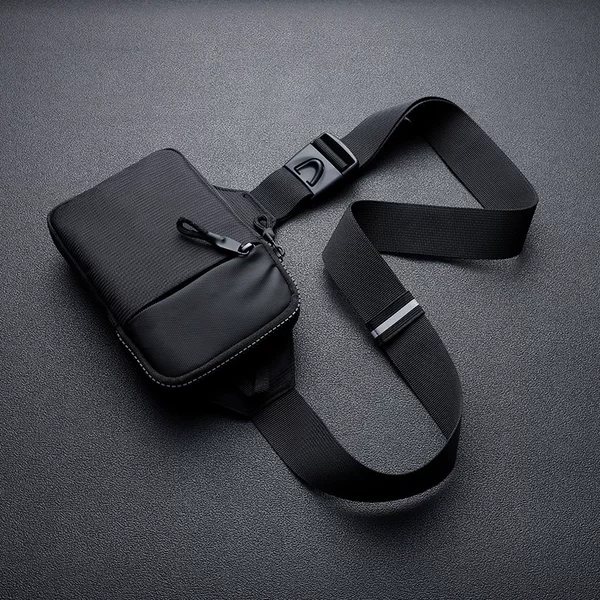Sports Chest Bag for Men, Ultra-Small Mobile Phone Waist Bag, Portable Men's Crossbody Bag for Business Travel