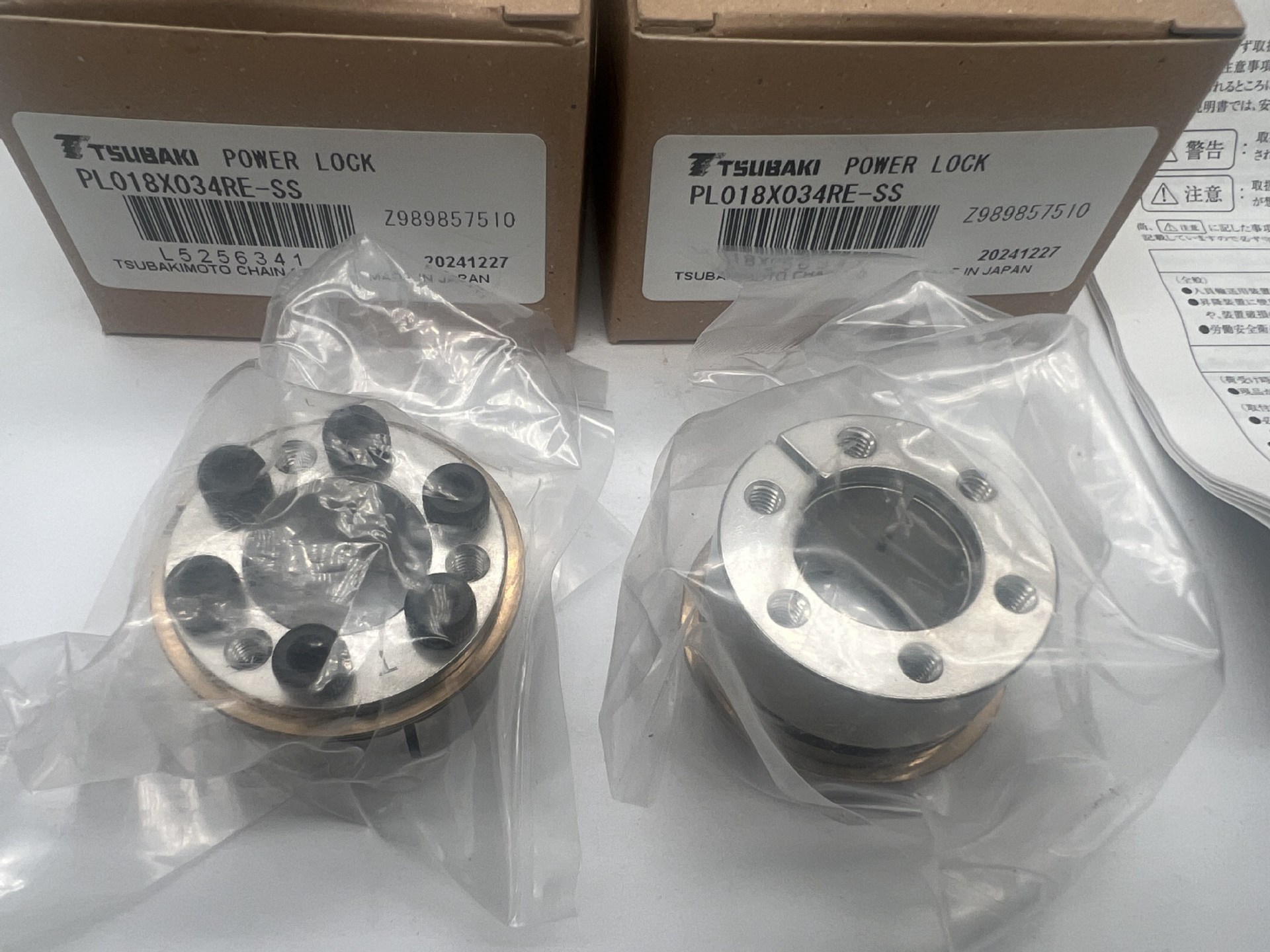 椿本TSUBAKI胀紧套PL018X034RE-SS 机器人关节高精度无间隙连接