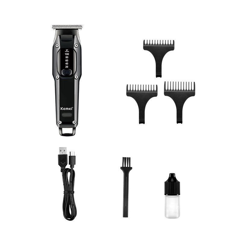 Kemei cortapelos eléctrico KM-659 Amazon popular cortadora de cabello profesional USB carga rápida peluquería cortadora de cabello