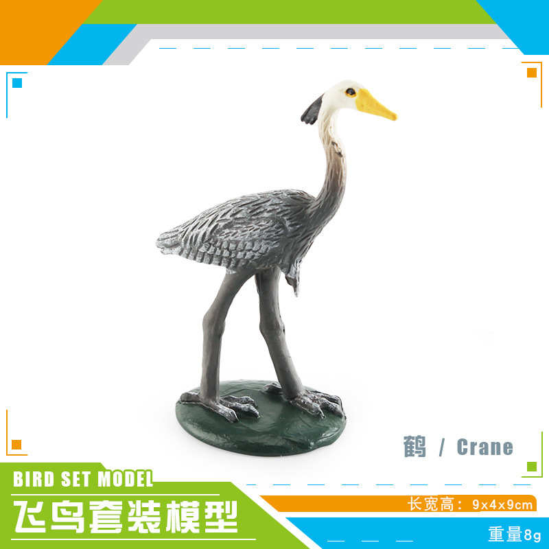 Simulación transfronteriza de aves modelo animal de pájaros flamencos, gorriones, papillones, juguetes de decoración estática