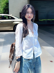 法式花边拼接长袖衬衫女装2025夏季新款防晒外套轻薄上衣百搭时尚