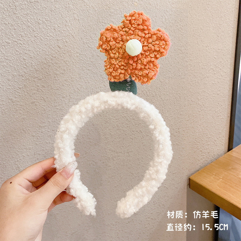 Diadema de felpa de dibujos animados de otoño e invierno