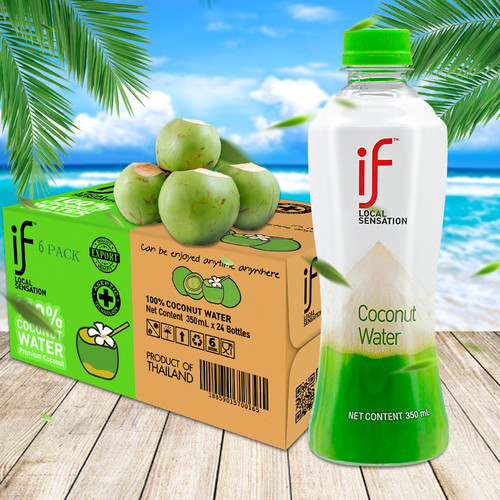if Coconut Water Thailand Import Original 100% Pure Coconut Green Water Low Sugar 0 Fat NFC Coconut Meat Juice Beverage Wholesale
