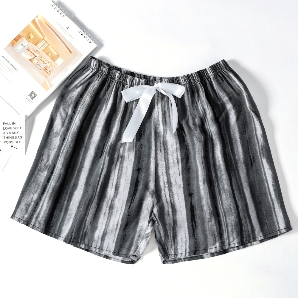45 pantalones cortos de seda de algodón de verano delgados pijamas transpirables de algodón sintético ultra corto ropa de casa de gran tamaño de playa para mujeres