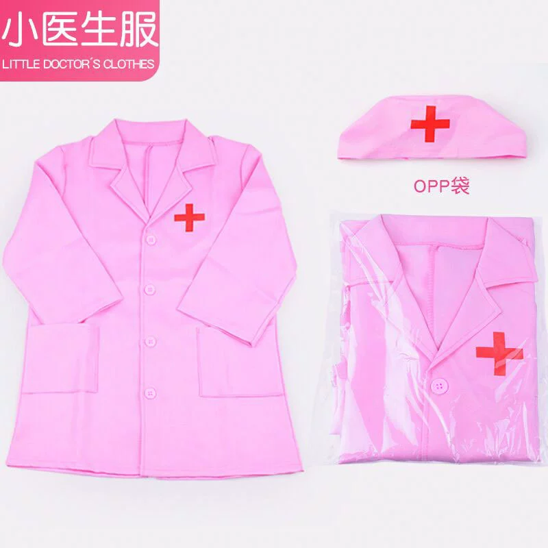 Детская маленькая медсестра одежда доктор играть профессиональный опыт костюм Одежда для выступлений детский сад игровой домик белое платье одежда для выступлений