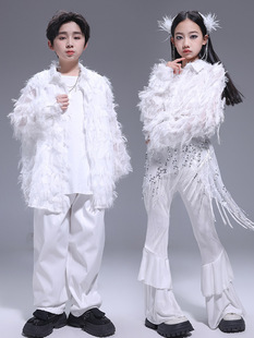 Jazz Dance Clothing Girls Suit Korean Style Crop Top Vest Jazz Sweatpants Kidsren's Fashionable Performance Clothing