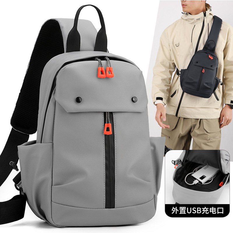 Bolso de pecho transfronterizo Bolso de hombro casual para hombre Bolso de mensajero de ciclismo de deportes al aire libre Bolso de moda de moda coreana